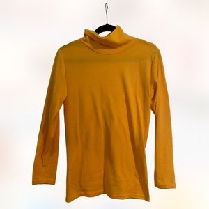 Light weight golden yellow turtle neck sweater